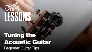 How to Tune the Acoustic Guitar  Beginner Guitar Tips [upl. by Galasyn]