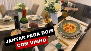 JANTAR COM VINHO PARA DOIS SIMPLES E FÁCIL  JANTAR ROMÂNTICO SIMPLES COM VINHO  MACARRÃO FARFALLE [upl. by Fawn]