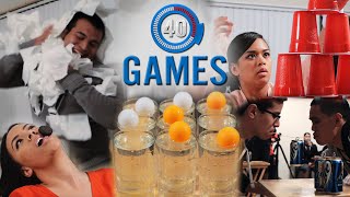 Minute to Win It Games The 40 Greatest Party Games PART 1 [upl. by Aicatan]