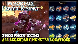 Immortals Fenyx Rising All Legendary Monster Locations with Phosphor Skins Ornithology Trophy Guide [upl. by Atinyl]