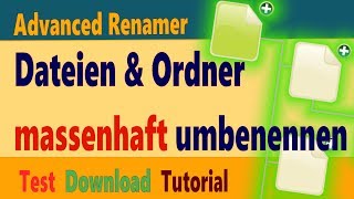 Mehrere Dateien umbenennen Advanced Renamer Test amp Download [upl. by Evelin]