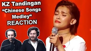 Singers ReactionReview to quotKZ Tandingan  Chinese Songs Medleyquot [upl. by Rothschild]