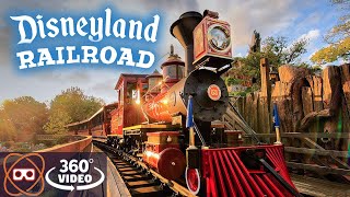 5K 360 Disneyland Railroad Grand Circle Tour Full Ride 2019  360° POV [upl. by Anayik]