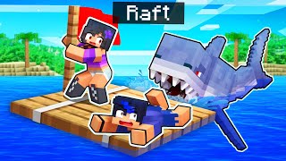 Were STUCK On A RAFT In Minecraft [upl. by Blinni]