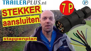 AANSLUITSCHEMA AANHANGER 7 POLIGE STEKKER Stekker 7 polig aansluiten stappenplan [upl. by Sharline790]