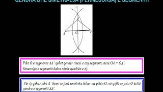 18 Matematika Klasa 8 Mesimi 18 Qendra dhe simetralja përmesorja e segmentit [upl. by Romalda]