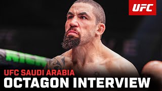 Robert Whittaker Octagon Interview  UFC Saudi Arabia [upl. by Herrah]