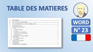 Comment faire un sommaire ou une table des matières automatiquement sur Word [upl. by Aneekan]