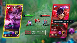 BRAXY VS TOP 1 PHILIPPINES CHOU TRASHTALKER  WHO WILL WIN [upl. by Ahsuoj460]