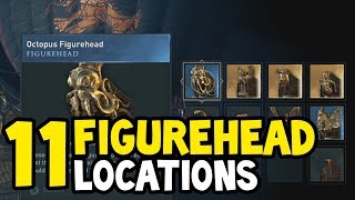 Assassins Creed Odyssey  All FIGUREHEAD Locations Walkthrough [upl. by Gnus]