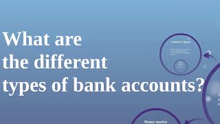 What are The Different Types of Bank Accounts [upl. by Glynis289]