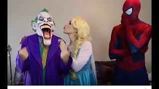 Spiderman amp Frozen Elsa Joker scam love between [upl. by Shauna]