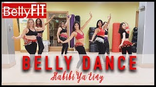 London Belly Dance Course  Habibi Ya Einy by Nourhanne  Beginners Class [upl. by Inohtna653]