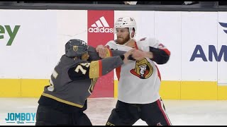 Ryan Reaves Waits Patiently and Casually blocks a punch in a fight with Scott Sabourin a breakdown [upl. by Adrian]