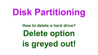 How to delete a drive when the delete option is greyed out [upl. by Wilterdink]