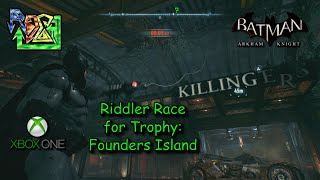 Riddler Trophy Race  Founders Island  Batman Arkham Knight [upl. by Ephrem194]