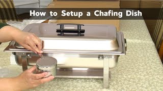 How to Setup a Chafing Dish  SUNCOO Chafing Dishes Set of 4 Unboxing  Amy Learns to Cook [upl. by Emerald904]