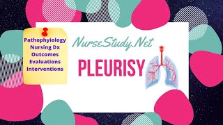 Pleurisy Pathophysiology Care Plan for Nursing Students NCLEX Help [upl. by Nosyt]