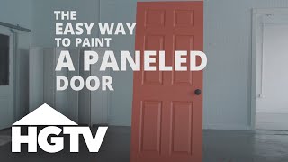 How to Paint a Paneled Door  HGTV [upl. by Einehpets]