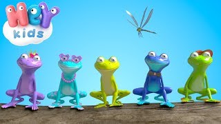 Five Little Speckled Frogs song  more counting nursery rhymes 🐸 HeyKids [upl. by Anavahs]