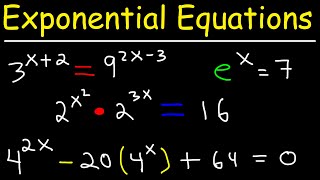 Solving Exponential Equations [upl. by Malka734]