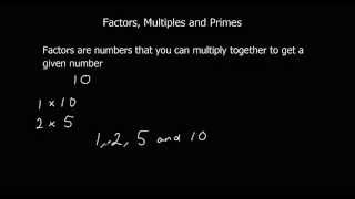 Factors Multiples and Primes [upl. by Ainyt]