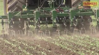 How a Dorset grower uses a Garford interrow hoe to weed his cereal crops [upl. by Datnow277]