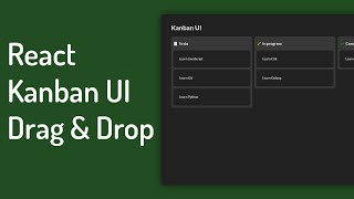 React Draggable Kanban Board [upl. by Adis]