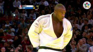 Judo Grand Slam Paris 2013 Final 100kg RINER Teddy FRA  KIM SungMin KOR [upl. by Bremble]