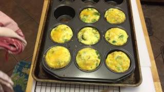 Crustless quiche in muffin tin [upl. by Ahsimat]