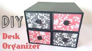 DIY Desk Organizer  Drawers  By Srushti Patil [upl. by Anaik]