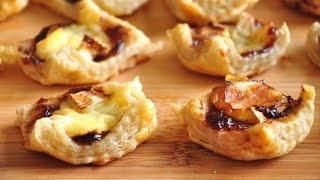 Brie and Jam Puff Pastry Appetizers  QUICK  RecipesAreSimple [upl. by Osithe]