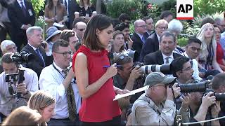 Trump has testy exchange insults female reporter [upl. by Dora]