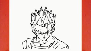 HOW TO DRAW GOHAN FROM DRAGON BALL Z [upl. by Yrahca]