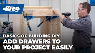 Add Drawers To Your Project Easily  Basics of Building DIY [upl. by Gans974]