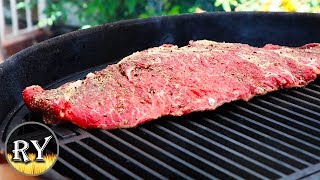 Wagyu Bavette Steak With Chimichurri Sauce Grilled On The Weber Kettle [upl. by Bertilla391]