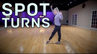 How To Dance Spot Turns  International Latin Tutorial [upl. by Noswal370]