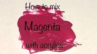 How To Make Magenta Color  Acrylics  ASMR  Color Mixing 11 [upl. by Hanoy]