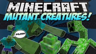 Minecraft  MUTANT CREATURES MOD  MUTANT CREEPERS amp ZOMBIES 147 [upl. by Ecirpac]