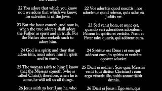 John 4  Audio Bible in Latin amp English of New Testament [upl. by Eicram505]