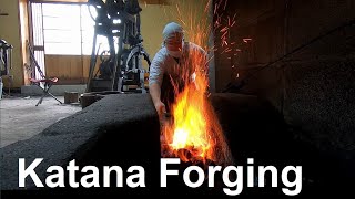 See how a Japanese Swordsmith forges a Katana [upl. by Lehctim]