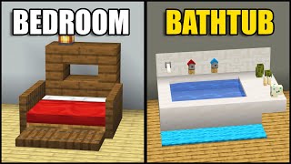 Minecraft 30 Household Build Hacks [upl. by Lucania155]