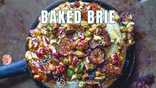 Baked Brie with Jam and Nuts in 15 Minutes  The Mediterranean Dish [upl. by Delaine]