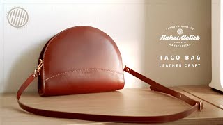 Making a Taco Bag  Handmade leather bag  Satisfying [upl. by Ranite74]