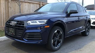 2020 Audi Q5 45 TFSI Quattro 248HP Navarra Blue Metallic  InDepth Visual Walk Around [upl. by Alegre]