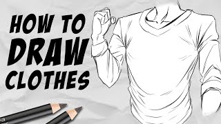 How to draw Clothes amp Wrinkles  Beginner Tutorial  DrawlikeaSir [upl. by Niltyak]