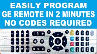 How to Program GE Remote with TV using Auto Code Search Method [upl. by Deanna]