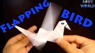 How to Make an Origami Flapping Bird  Robs World [upl. by Poppo]