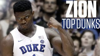 Zion Williamsons top 10 dunks  College Basketball Highlights [upl. by Baumbaugh]