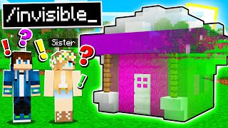 I Built an INVISIBLE HOUSE to TROLL MY FRIENDS in Minecraft [upl. by Heindrick]